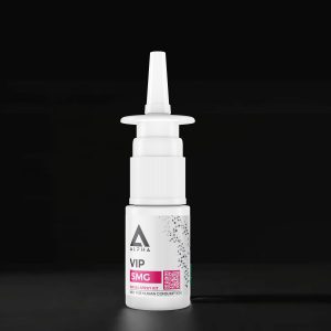 Nasal Decongestant Spray Bottle. 3D rendering isolated on transp